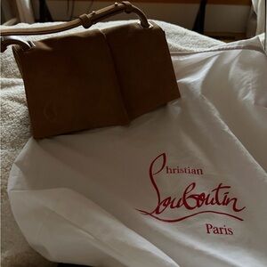 Christian Louboutin Brown Leather Clutch